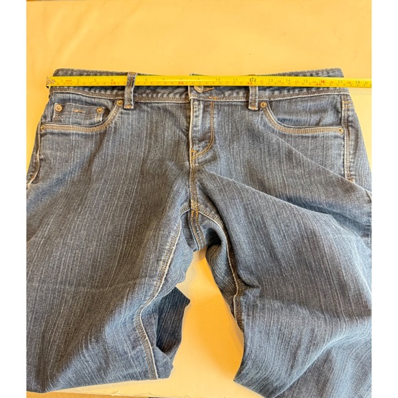 Loft Dark Wash Denim Cropped Straight Leg Jeans Women's Size 10 Modern - Picture 7 of 12